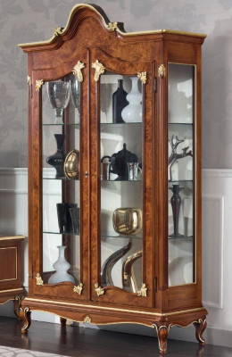 Séjour italien Unité murale de salle de séjour Armoire à téléviseur Buffet de téléviseur Armoire Vitrine Étagère murale En trois pièces