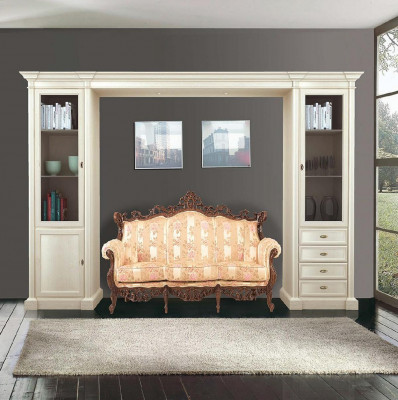 Armoire Vitrine Bois Salon Mobilier Unités Murales TV Design Moderne Unité Murale