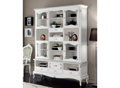 Salle de séjour Vitrine Armoire Livres Étagère Buffet Meubles classiques Étagères Bois