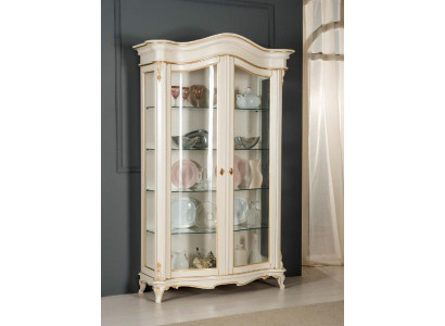 Vitrines Armoire en verre Vitrine Salon Bois Buffet Meuble italien Étagère