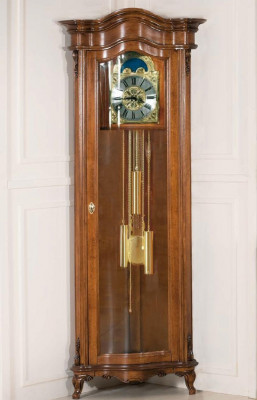 Horloge sur pied Horloge d'angle Salon Bois massif Horloges Bois véritable Italien Ameublement