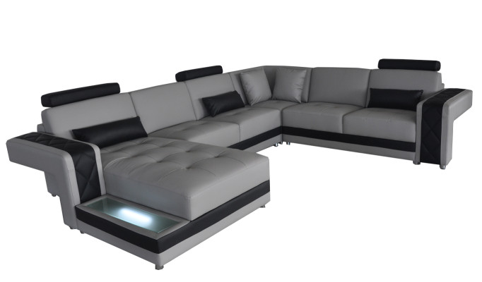 Canapé en cuir Canapé Canapé Canapé Canapé d'angle Suite design moderne Canapé décoratif