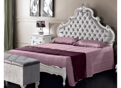 Lit Chesterfield Design Luxe Double Lit d'Hôtel en Bois Italien nouvellement rembourré