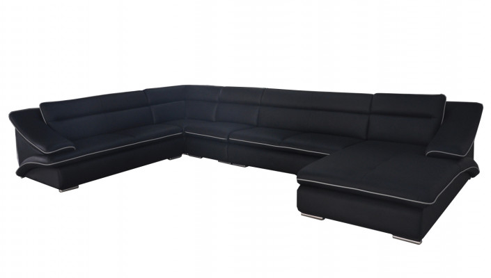 Canapé Canapé d'angle Design Rembourrage Canapé d'angle Canapé d'angle Ensemble de canapés Divan Forme en U Paysage vivant +USB