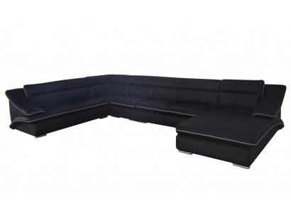 Canapé Canapé d'angle Design Rembourrage Canapé d'angle Canapé d'angle Ensemble de canapés Divan Forme en U Paysage vivant +USB