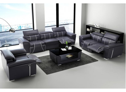 Canapé relax multifonctionnel 3+2+1 places avec ensemble de canapé en tissu