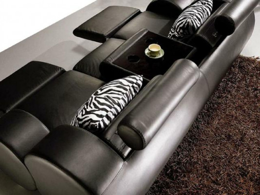 CANAPÉ EN CUIR avec USB COUCH Suite 3+2+1 places ENSEMBLE DE REVÊTEMENT DE CANAPÉ DESIGNER SOFA nouveau