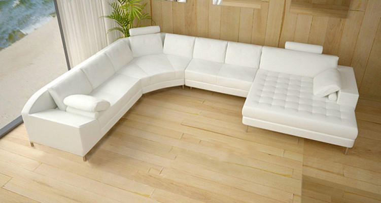Canapé en cuir Canapé Canapé d'angle Canapé d'angle Suite d'angle Design Canapé moderne nouveau