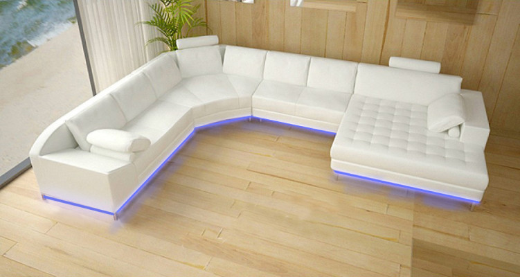 Canapé en cuir Canapé Canapé d'angle Canapé d'angle Suite d'angle Design Canapé moderne nouveau