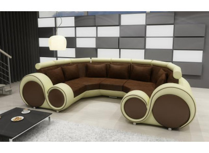 Canapé d'angle + USB Paysage de vie en forme de U Tissu Big XXL Canapé d'angle Tissu Canapé neuf