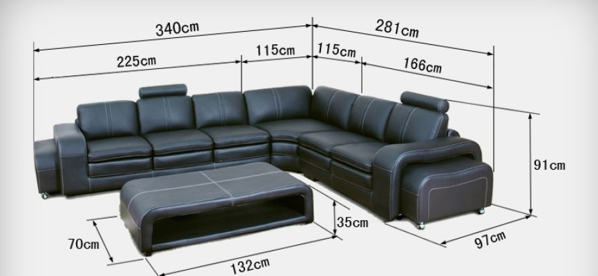 Canapé en cuir Canapé Modulable Coin Suite Canapé Design en L en A1109B Canapés Canapés