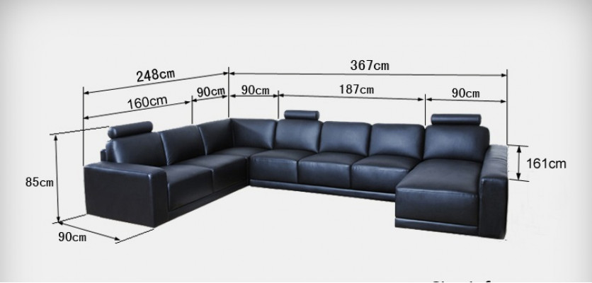 Canapé en cuir Canapé Paysage de vie Canapé d'angle Suite d'angle Design Moderne A1121