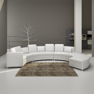 Canapé en cuir Canapé Canapé d'angle Canapé d'angle Suite d'angle Design Moderne Sofa A1102