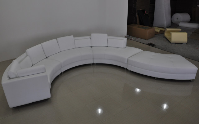 Canapé en cuir Canapé Canapé d'angle Canapé d'angle Suite d'angle Design Moderne Sofa A1102