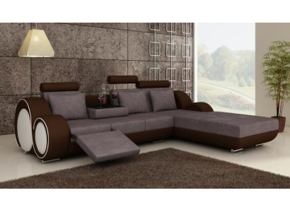 TEXTILE SOFA Suite Canapé d'angle Canapé d'angle SOFA EN TISSU Paysage de vie COUCH SET nouveau