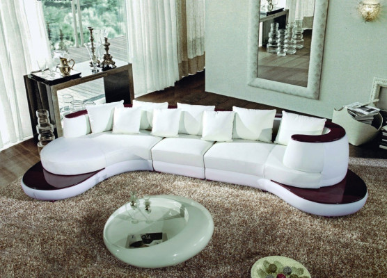 Canapé rond Canapé d'angle d'ameublement rond Suite Coin de sofa Siège d'angle de canapé rond nouvel