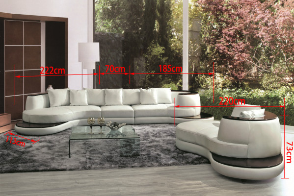 Canapé rond Canapé d'angle d'ameublement rond Suite Coin de sofa Siège d'angle de canapé rond nouvel