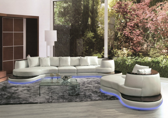 Canapé rond avec USB Canapé Canapé rond Canapé Suite Canapé d'angle Siège rond neuf