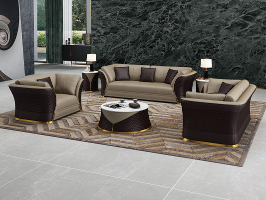 canapé en cuir exclusif avec coussin de siège Suite 321 canapés paysage