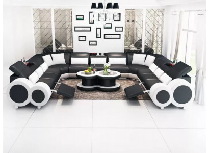 Canapé d'angle en forme de U Canapé moderne Canapé en cuir Canapés Rembourrage Canapés design Ensemble