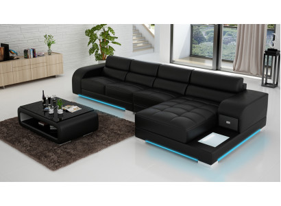 Canapé en cuir canapé canapé paysage vivant coin canapé d'angle design moderne suite