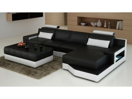 Canapé en cuir avec fonction lit et port USB pour le salon, nouveau canapé sur mesure.