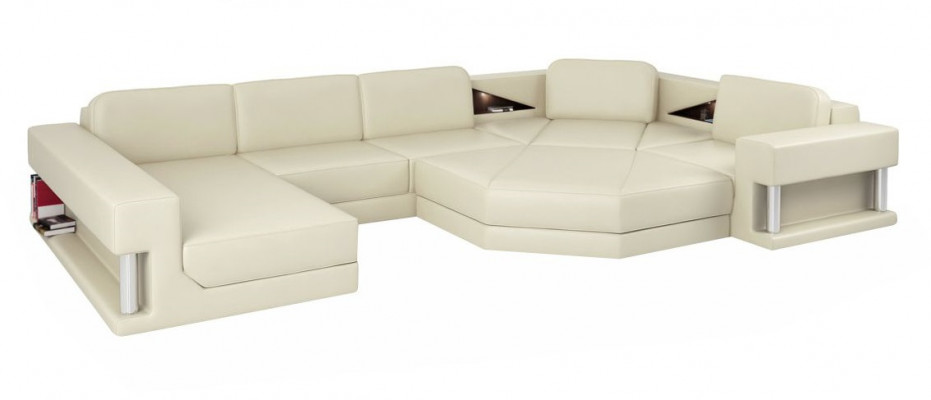 Canapé d'angle en U Canapé Paysage de vie Canapé Moderne Canapé en Tissu Cuir