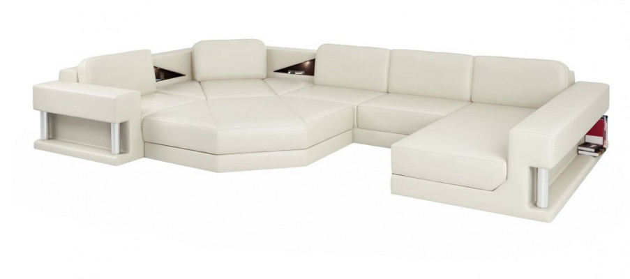 Canapé d'angle en U Canapé Paysage de vie Canapé Moderne Canapé en Tissu Cuir