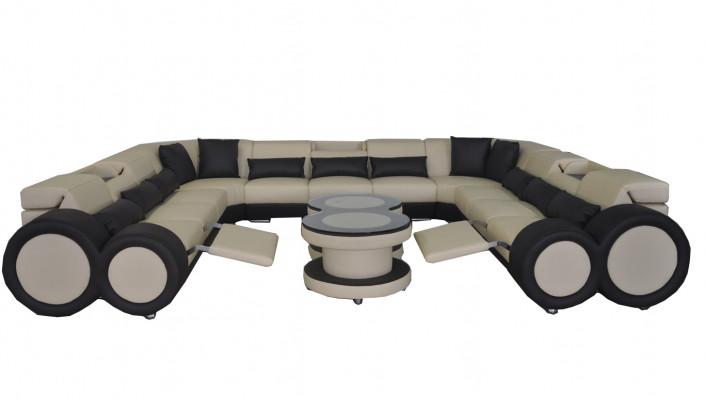 Paysage vivant Canapé Canapé Rembourrage Siège Suite d'angle Canapés design Canapés + USB