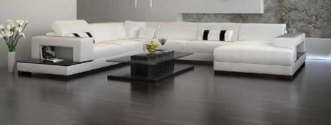 Paysage de vie Canapé Rembourrage Suite d'angle Canapé en cuir de designer Grand canapé neuf