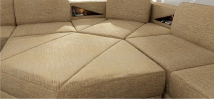 Canapé d'angle Rembourrage Siège Tissu Canapé Canapés Forme en U Paysage de vie Mobilier neuf