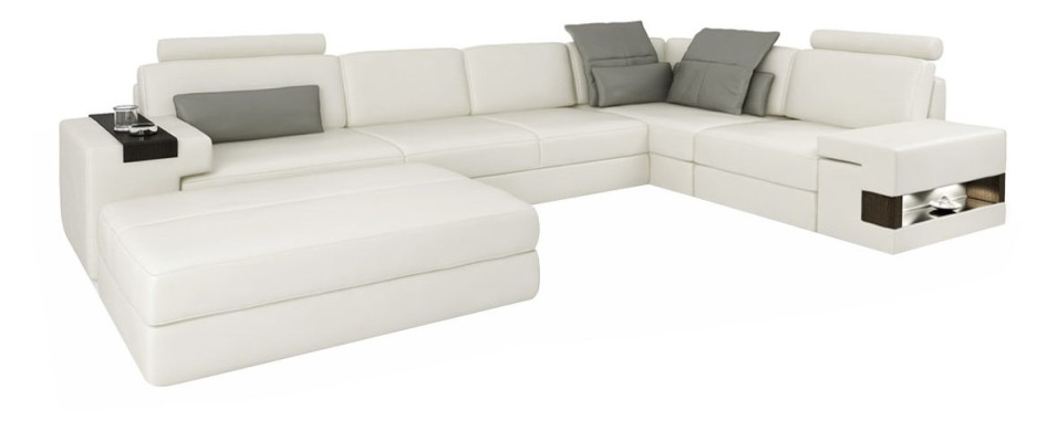 Canapé design sofa canapé d'angle avec tabouret ensemble paysage vivant en forme de L