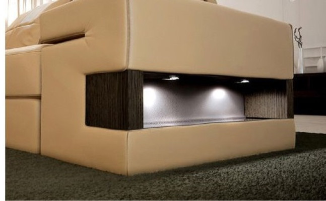 Conception rembourrage lit moderne en cuir fonction nouveau tissu canapé d'angle en forme de U canapé