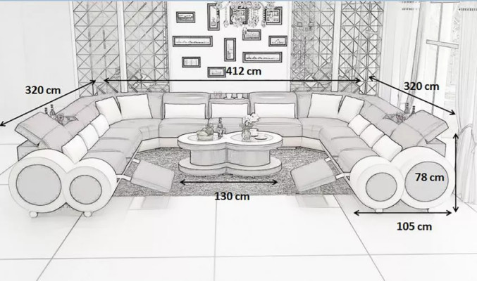 Canapé d'angle Canapé Canapé de vie Design Canapé Canapés Tapisserie Suite d'angle Canapés neufs