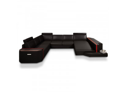 Élégant canapé rembourré en forme de U. Design moderne pour des espaces de vie élégants.