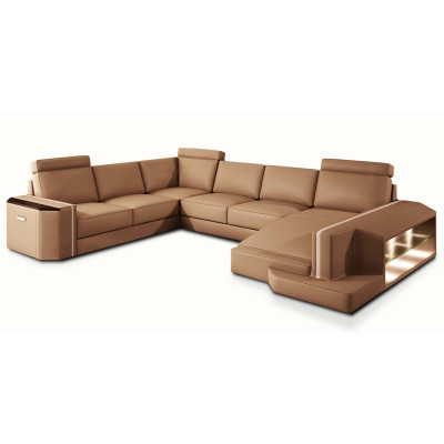 Élégant canapé rembourré en forme de U. Design moderne pour des espaces de vie élégants.