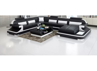 Canapé design Canapé d'angle Suite d'angle Canapé Canapés Canapés Table 2 pièces. Paysage de vie