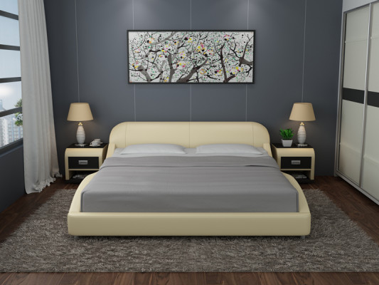 Modern elegance for your bedroom. L'impressionnant nouveau lit double.