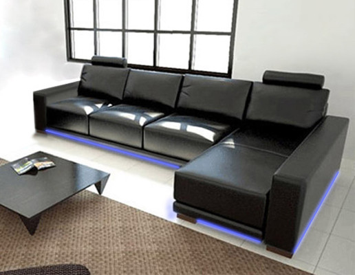 Canapé en cuir Canapé Mobilier de salon Canapé d'angle Suite d'angle Design Canapé moderne A1121C