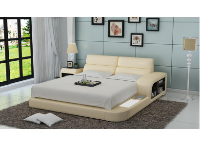 Lit d'hôtel pour lit double en cuir complet, lit rembourré, lit à eau LB8805