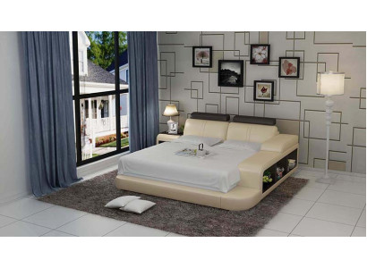 Lit double dans un hôtel de lits à eau complet en cuir Lit rembourré LB8810 en eau