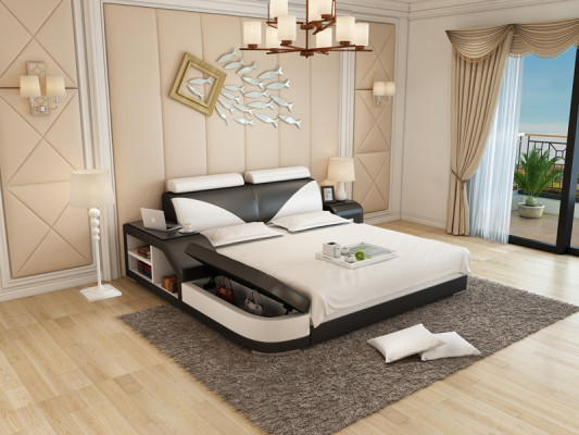 Lit double de l'hôtel Waterbed Lits Complet Lit en cuir Lit rembourré Eau LB8817