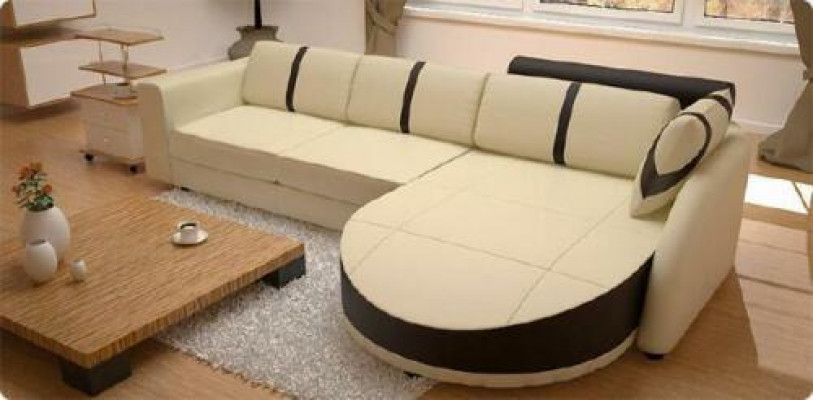 Canapé-lit DESIGNERSOFA en cuirCanapé d'angle avec USB en cuirCanapé d'angle LEDERSOFA avec fonction lit