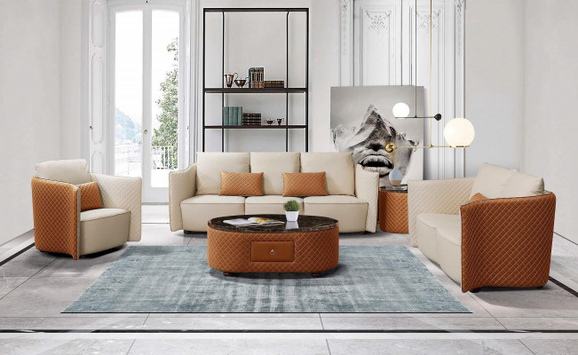 Canapé en cuir canapé canapé designer rembourrage suite 2 pièces mobilier de sièges canapés