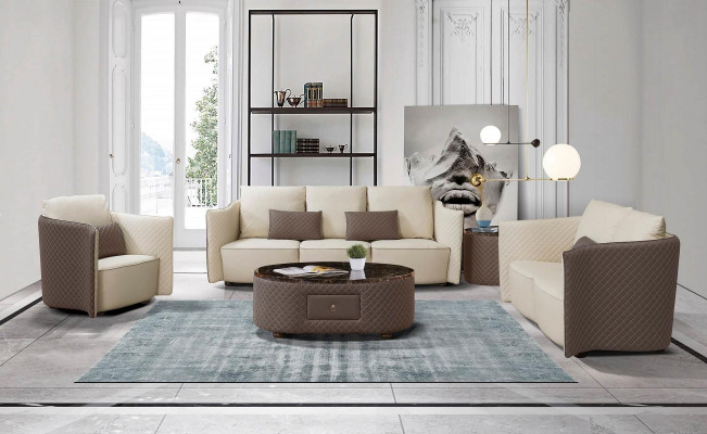Canapé en cuir canapé canapé designer rembourrage suite 2 pièces mobilier de sièges canapés