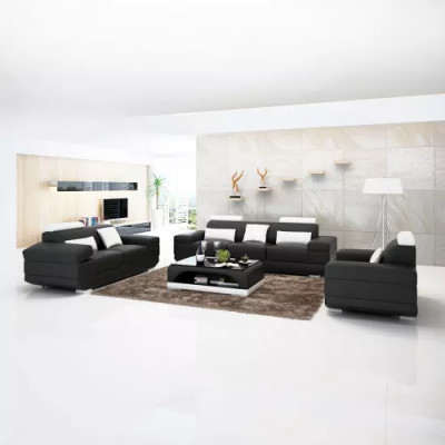 Ensemble de sofas design Sofa 3-2-1 Place Table basse Ensembles en cuir Ensemble de 4 pièces