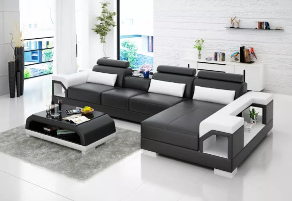 Canapé d'angle design Canapé en coin Canapés Canapé Canapé Upholstery Suite d'angle Ensembles de sièges 2 pièces