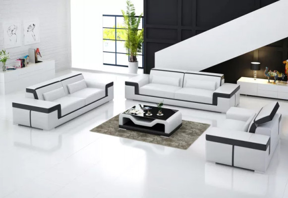 Ensemble de canapés design 3-2-1 places Ensemble Canapé Design Canapé Rembourré Luxe Canapés Neufs