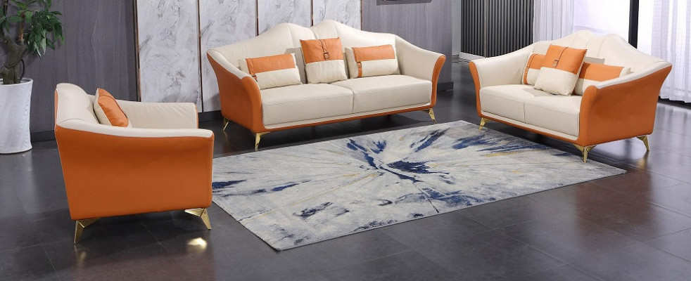 Ensemble de canapé Chesterfield Revêtement en tissu Assises 2 pièces. Ensemble 3+2 places neuf
