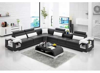 Sofa en cuir de salon canapé en cuir canapé en cuir ensembles de canapés canapé en cuir canapés Paysage vivant